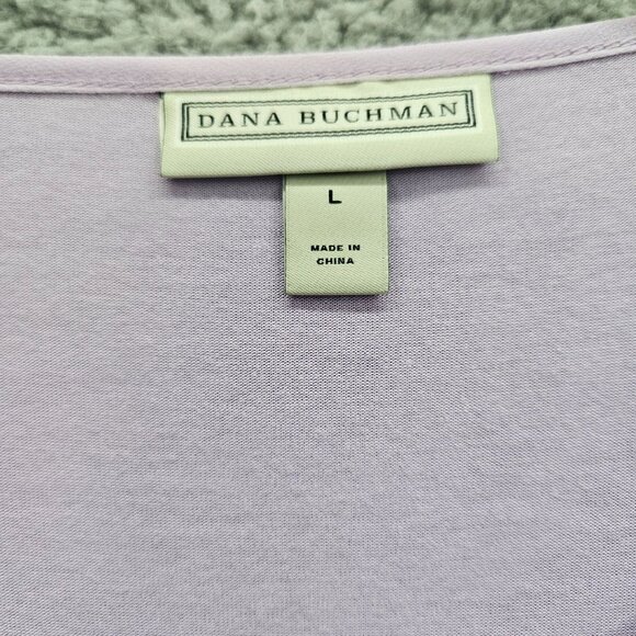 Dana Buchman womens Lavender Long Sleeve Pleated Top Size Large soft cozy casual - Picture 2 of 5